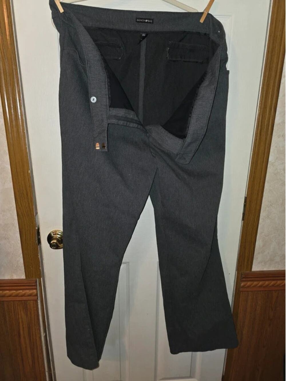 Fashion Bug Heather Charcoal Gray Career Dress Pants Trousers 24W